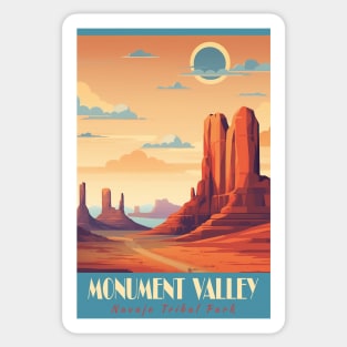 Monument Valley National Park Travel Poster Sticker